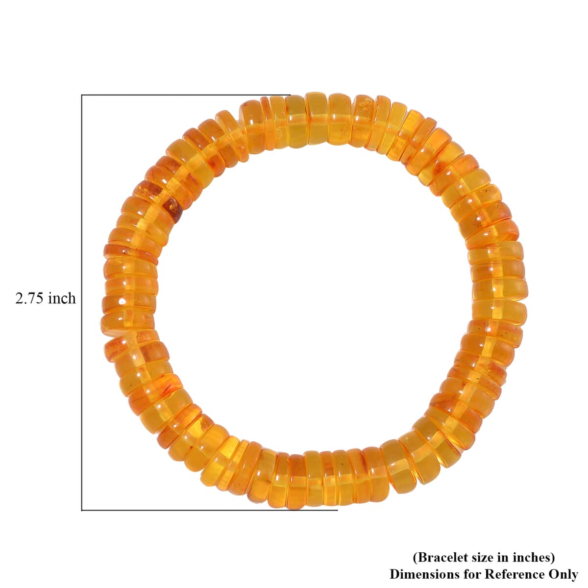 Baltic Amber Roundelle Stretch Bracelet image number 3