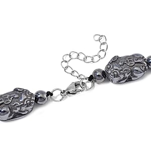 Terahertz 360.00 ctw Pixiu Carved Necklace in Stainless Steel 18-20 Inches