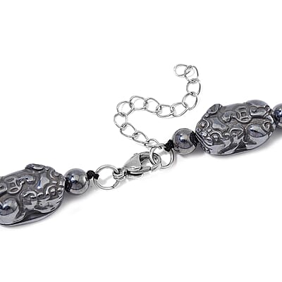 Terahertz 360.00 ctw Pixiu Carved Necklace in Stainless Steel 18-20 Inches