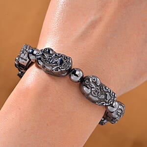 Terahertz 155.00 ctw Pixiu Carved Stretch Bracelet