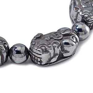 Terahertz 155.00 ctw Pixiu Carved Stretch Bracelet