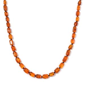 Doorbuster Baltic Amber Beaded Necklace in Rhodium Over Sterling Silver 20 Inches