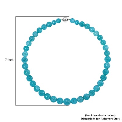Amazonite 475.00 ctw Beaded Necklace in Rhodium Over Sterling Silver 20 Inches
