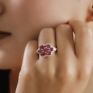 Certified & Appraised Luxoro AAA Ouro Fino Rubellite and G-H I2 Diamond 3.55 ctw Ring in 10K Yellow Gold (Size 9.0) 4.20 Grams