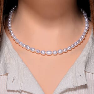 Freshwater Pearl Necklace in 14K Yellow Gold Over Sterling Silver 18-20 Inches