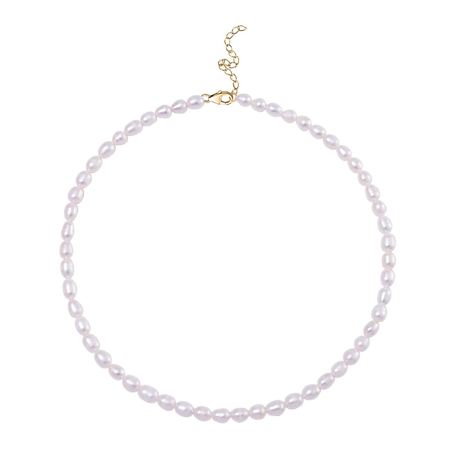 Buy Freshwater Pearl Necklace in 14K Yellow Gold Over