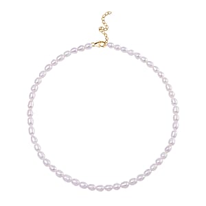 Freshwater Pearl Necklace in 14K Yellow Gold Over Sterling Silver 18-20 Inches