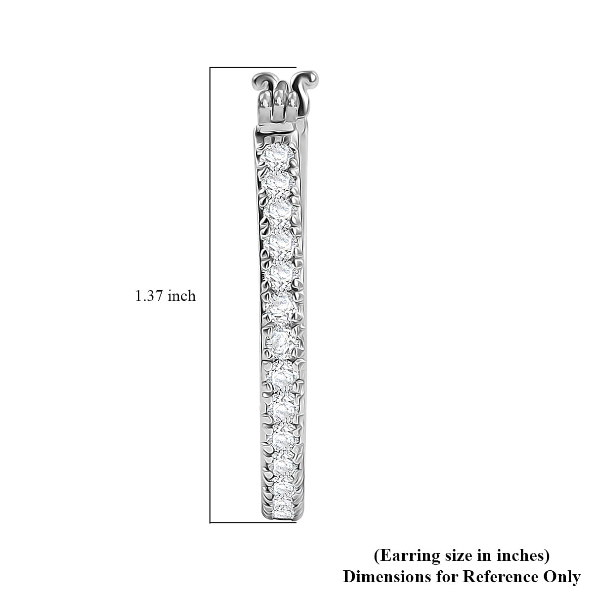 J Francis Embellished with Zirconia by Swarovski Earrings in Platinum Bond 