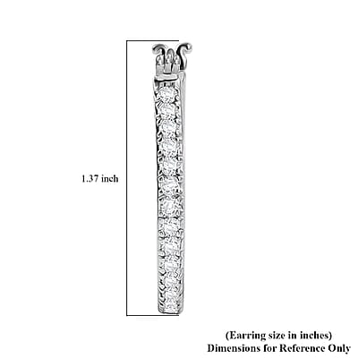 J Francis Embellished with Zirconia by Swarovski Earrings in Platinum Bond 