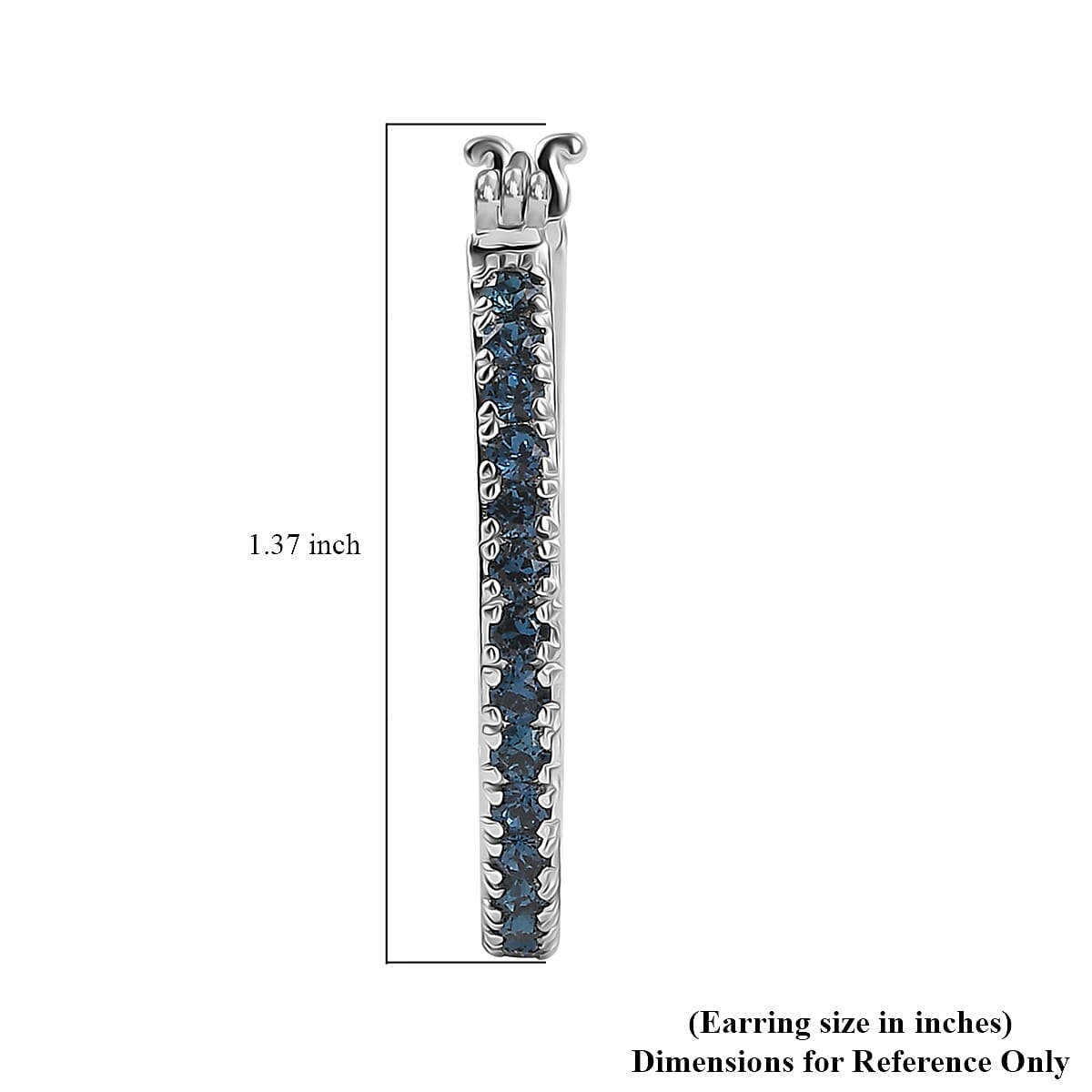 J Francis Embellished with Montana Crystal by Swarovski Earrings in Platinum Bond image number 4
