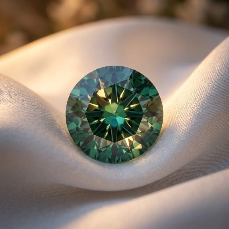 AAAA Green Sapphire (Rnd 6 mm) 0.80 ctw