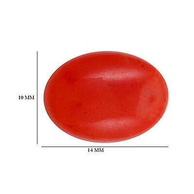 AAAA Natural Mediterranean Coral (Oval 14x10 mm) 4.50 ctw