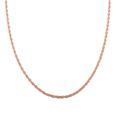 Fancy Link Chain Necklace in 14K Rose Gold Over Sterling Silver 24 Inches 4.4 Grams