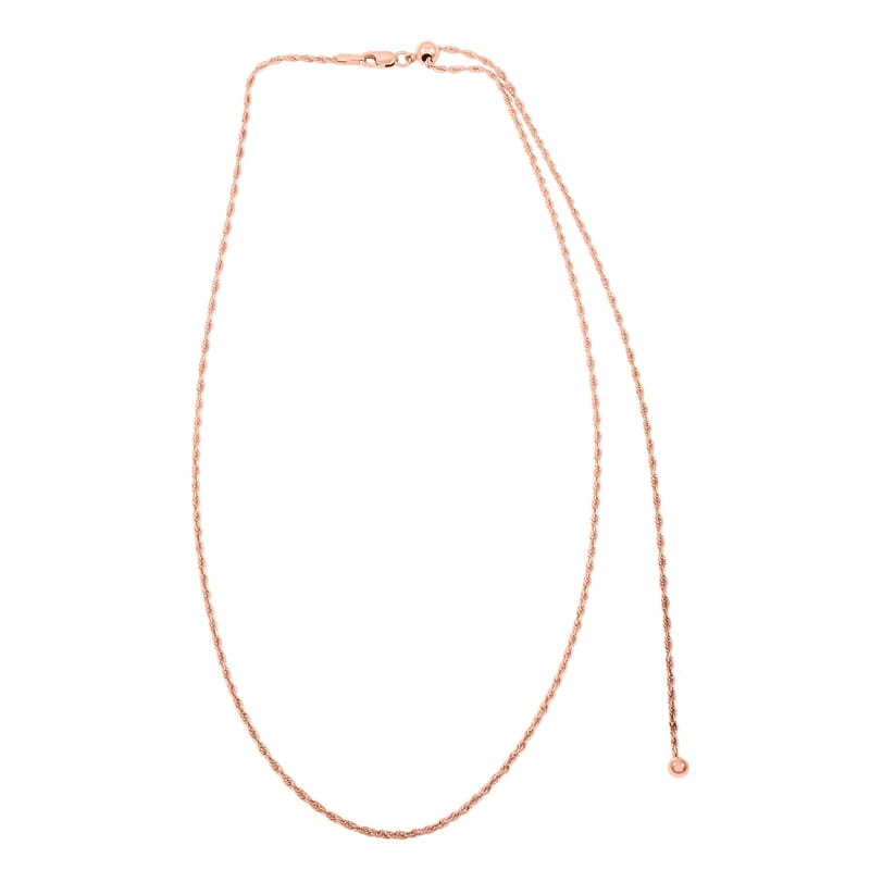 Fancy Link Chain Necklace in 14K Rose Gold Over Sterling Silver 24 Inches 4.4 Grams