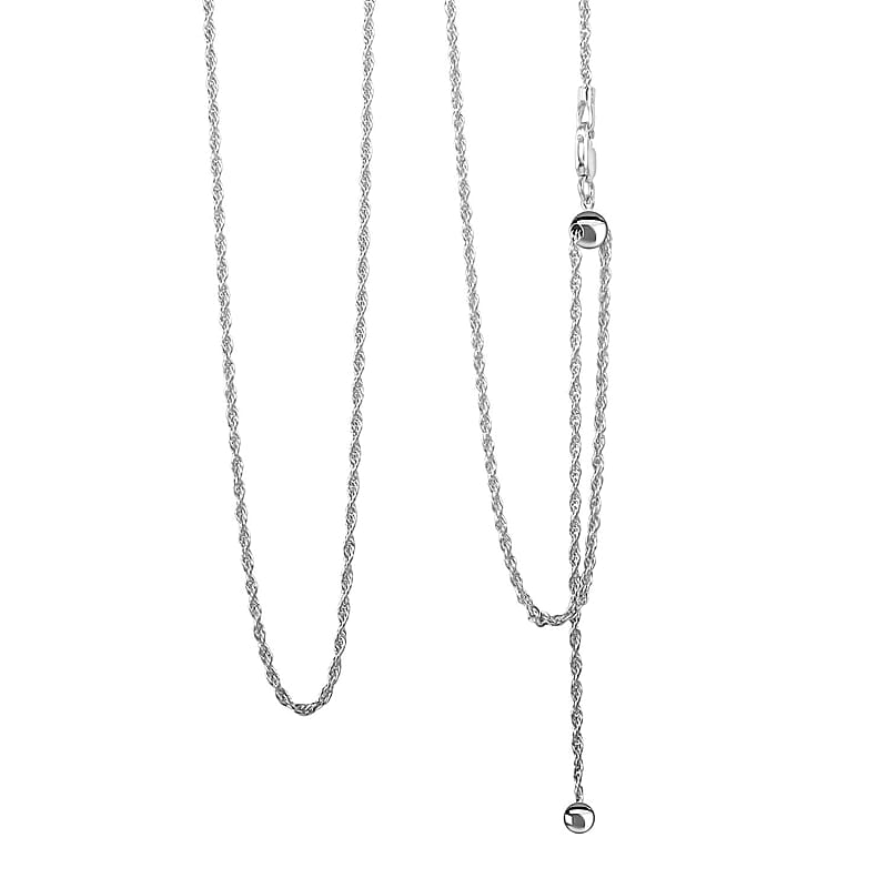 Rope Chain Necklace in Sterling Silver 24 Inches 4.4 Grams