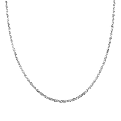 Rope Chain Necklace in Sterling Silver 24 Inches 4.4 Grams