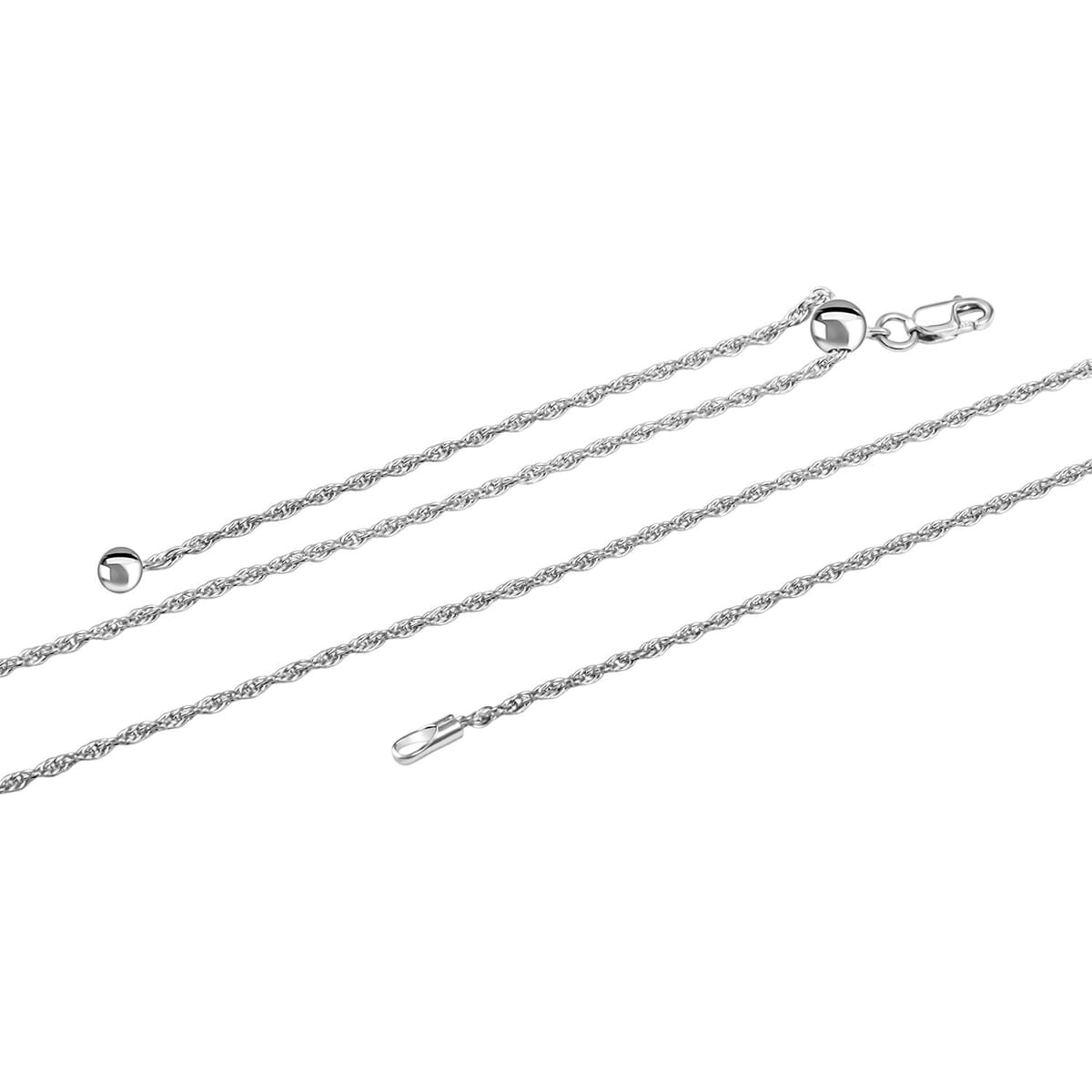 Fancy Link Chain Necklace in Sterling Silver 24 Inches 4.2 Grams image number 2