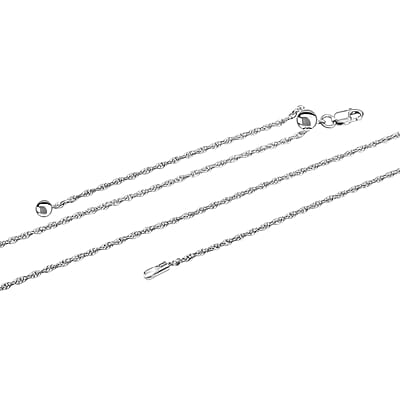 Rope Chain Necklace in Sterling Silver 24 Inches 4.4 Grams