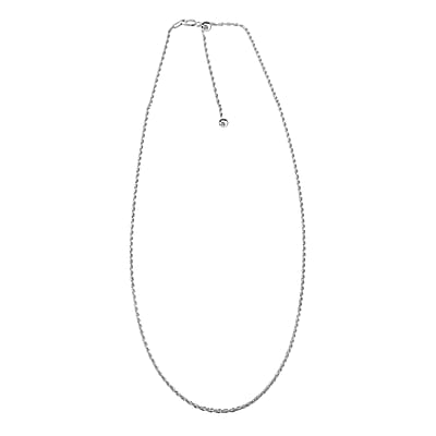 Rope Chain Necklace in Sterling Silver 24 Inches 4.4 Grams