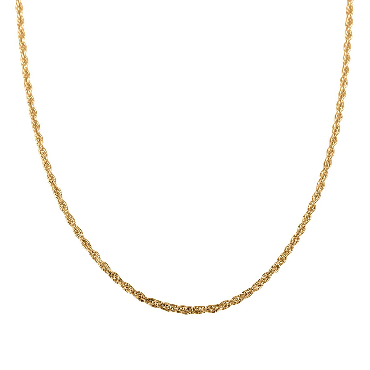 Fancy Link Chain Necklace in 14K Yellow Gold Over Sterling Silver 4.4 Grams 24 Inches image number 1