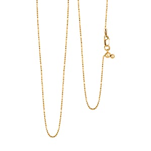 14K Yellow Gold Over Sterling Silver Necklace 24 Inches 2.60 Grams