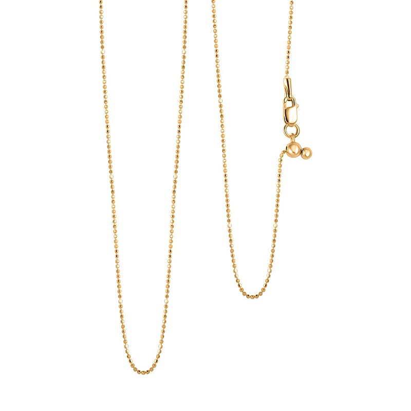 14K Yellow Gold Over Sterling Silver Necklace 24 Inches 2.60 Grams