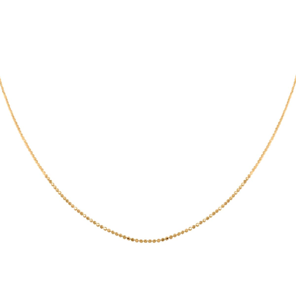 14K Yellow Gold Over Sterling Silver Necklace 24 Inches 2.60 Grams image number 2