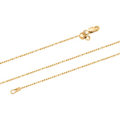 14K Yellow Gold Over Sterling Silver Necklace 24 Inches 2.60 Grams