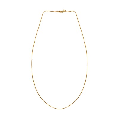 14K Yellow Gold Over Sterling Silver Necklace 24 Inches 2.60 Grams