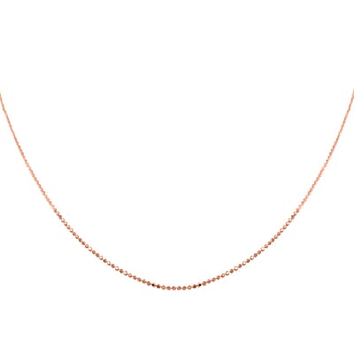 14K Rose Gold Over Sterling Silver Necklace 24 Inches 2.60 Grams