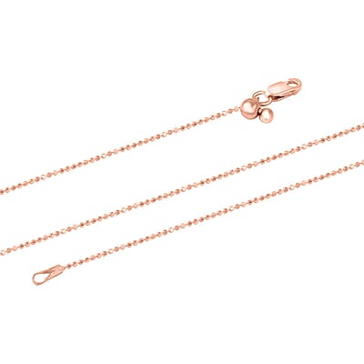 14K Rose Gold Over Sterling Silver Necklace 24 Inches 2.60 Grams