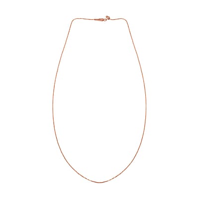 14K Rose Gold Over Sterling Silver Necklace 24 Inches 2.60 Grams