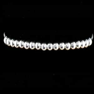 Rhodium Over Sterling Silver Bracelet (Adjustable) 3.60 Grams