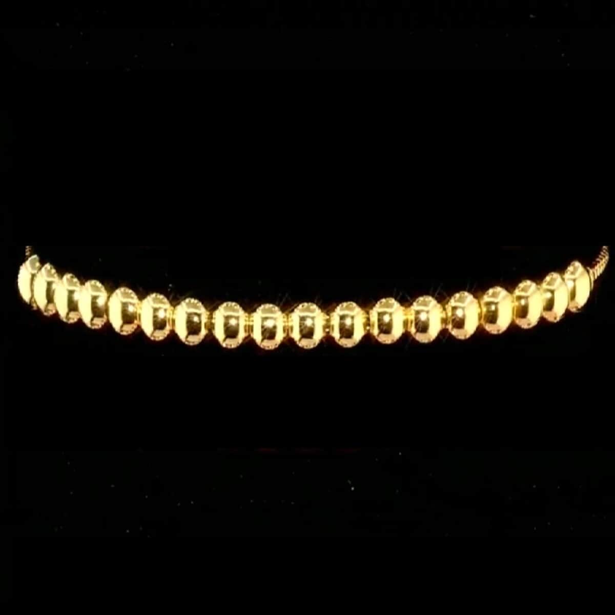 14K Yellow Gold Over Sterling Silver Bracelet (Adjustable) 3.60 Grams image number 0