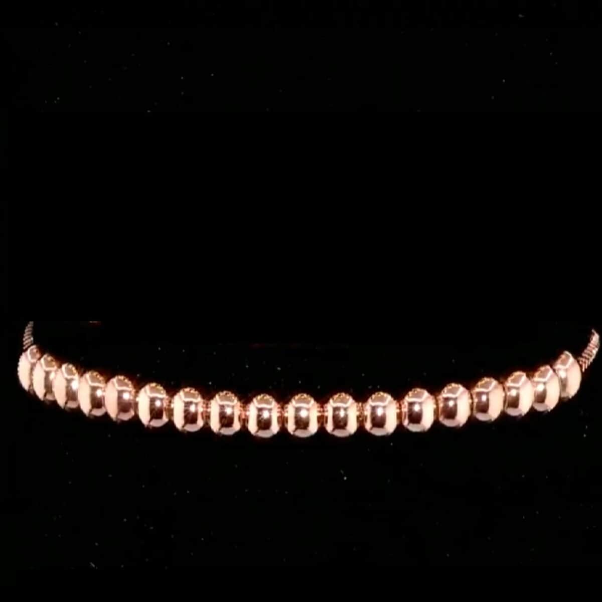 14K Rose Gold Over Sterling Silver Bracelet (Adjustable) 3.60 Grams image number 0