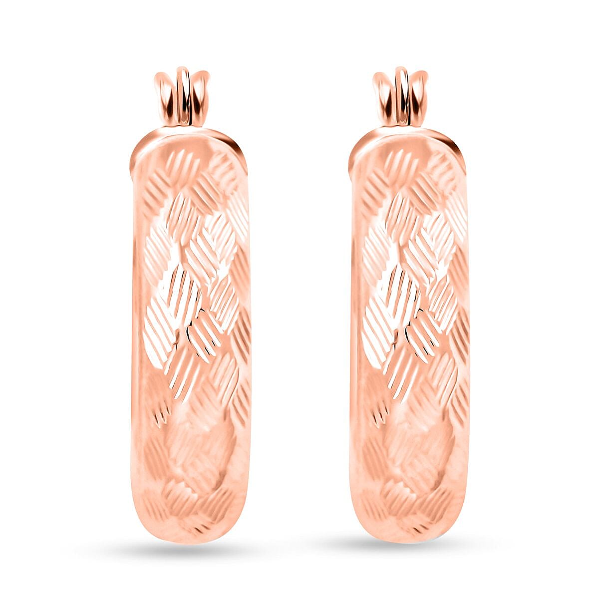 14K Rose Gold Over Sterling Silver Earrings 2.80 Grams image number 0