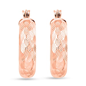 14K Rose Gold Over Sterling Silver Earrings 2.80 Grams