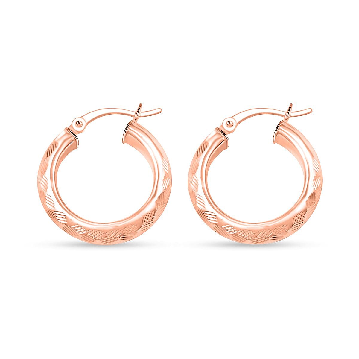 14K Rose Gold Over Sterling Silver Earrings 2.80 Grams image number 3