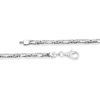 D'Joy Bali Legacy Byzantine Chain Bracelet in Sterling Silver (6.50 In) 10.75 Grams