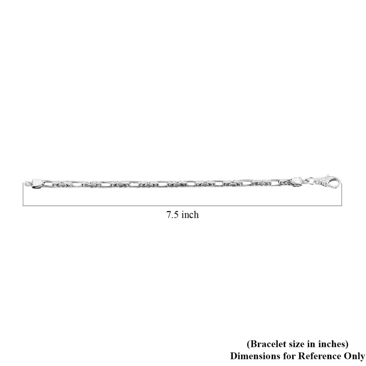 Bali Legacy Byzantine Chain Bracelet in Sterling Silver (7.25 In) 12.85 Grams image number 5
