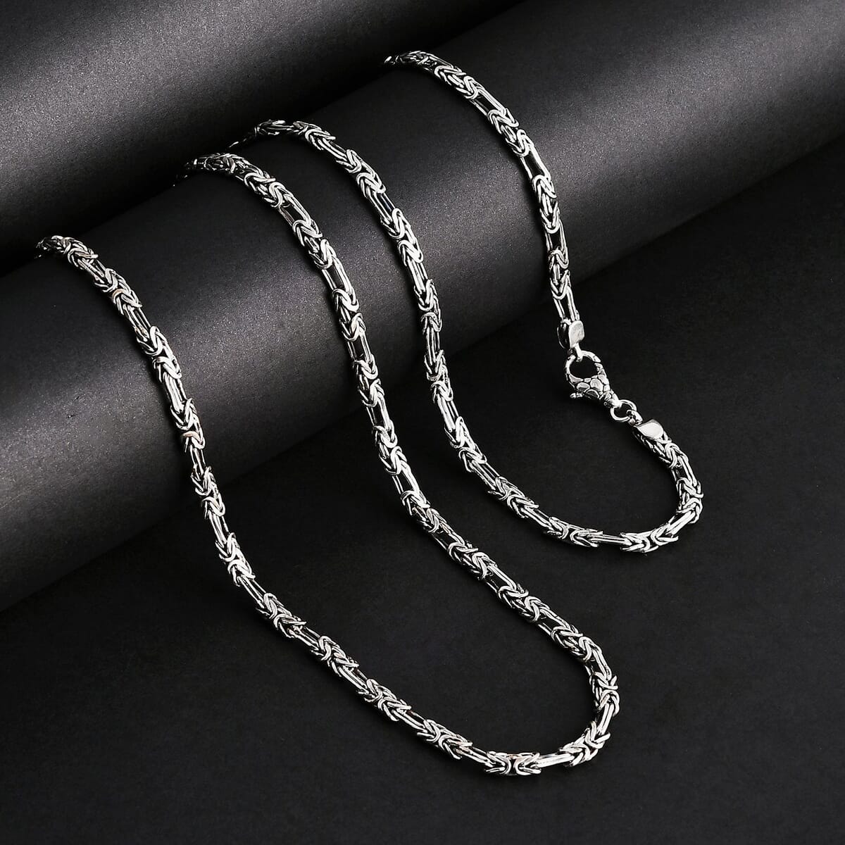 Bali Legacy Byzantine Chain Necklace in Sterling Silver 20 Inches 32.90 Grams image number 1