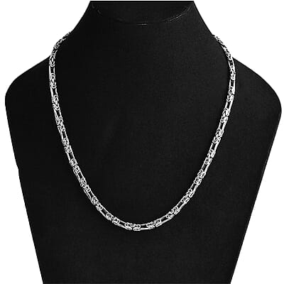 D'Joy Bali Legacy Byzantine Chain Necklace in Sterling Silver 20 Inches 31.60 Grams