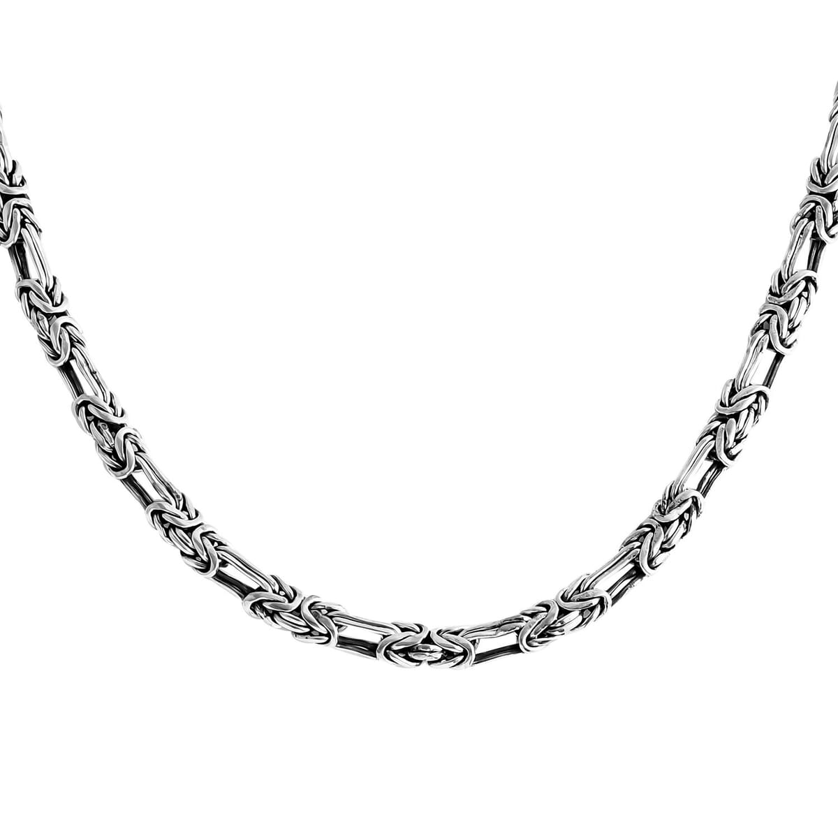 Bali Legacy Byzantine Chain Necklace in Sterling Silver 20 Inches 32.90 Grams image number 3