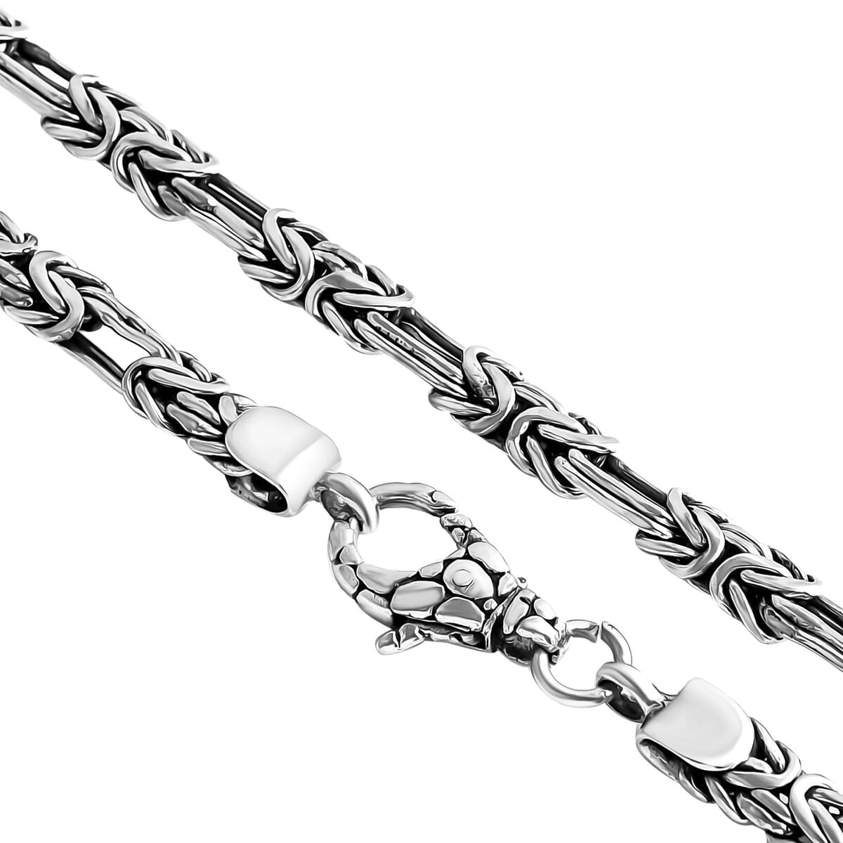 Bali Legacy Byzantine Chain Necklace in Sterling Silver 20 Inches 32.90 Grams image number 4