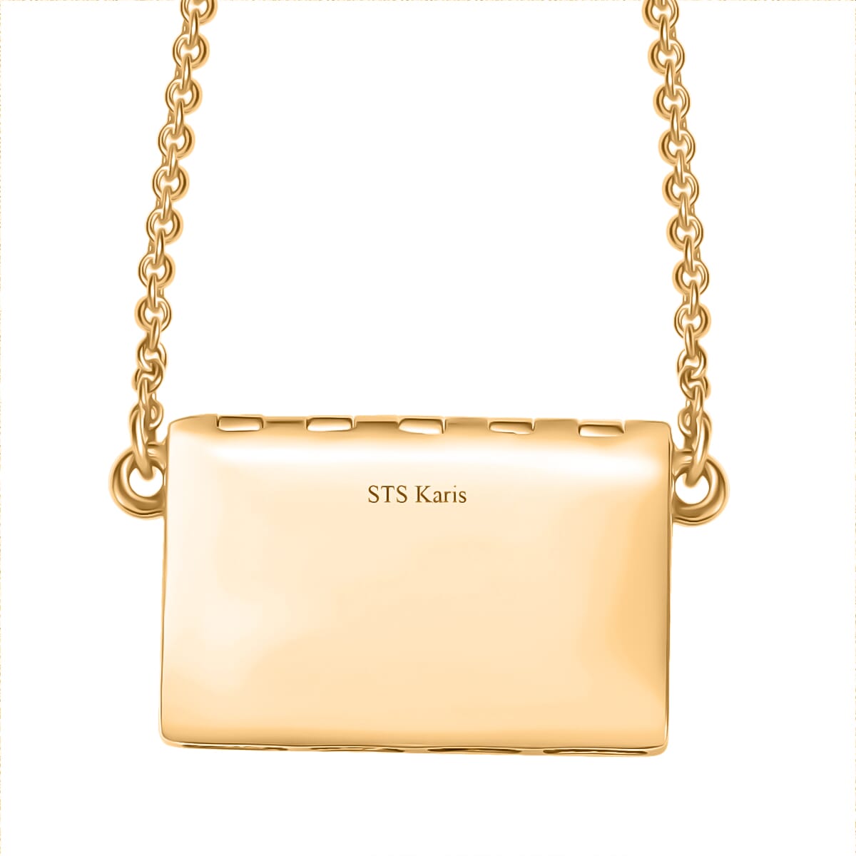 Karis Simulated Red Color Diamond 0.40 ctw Fancy Necklace in 18K YG Plated 18 Inches image number 6