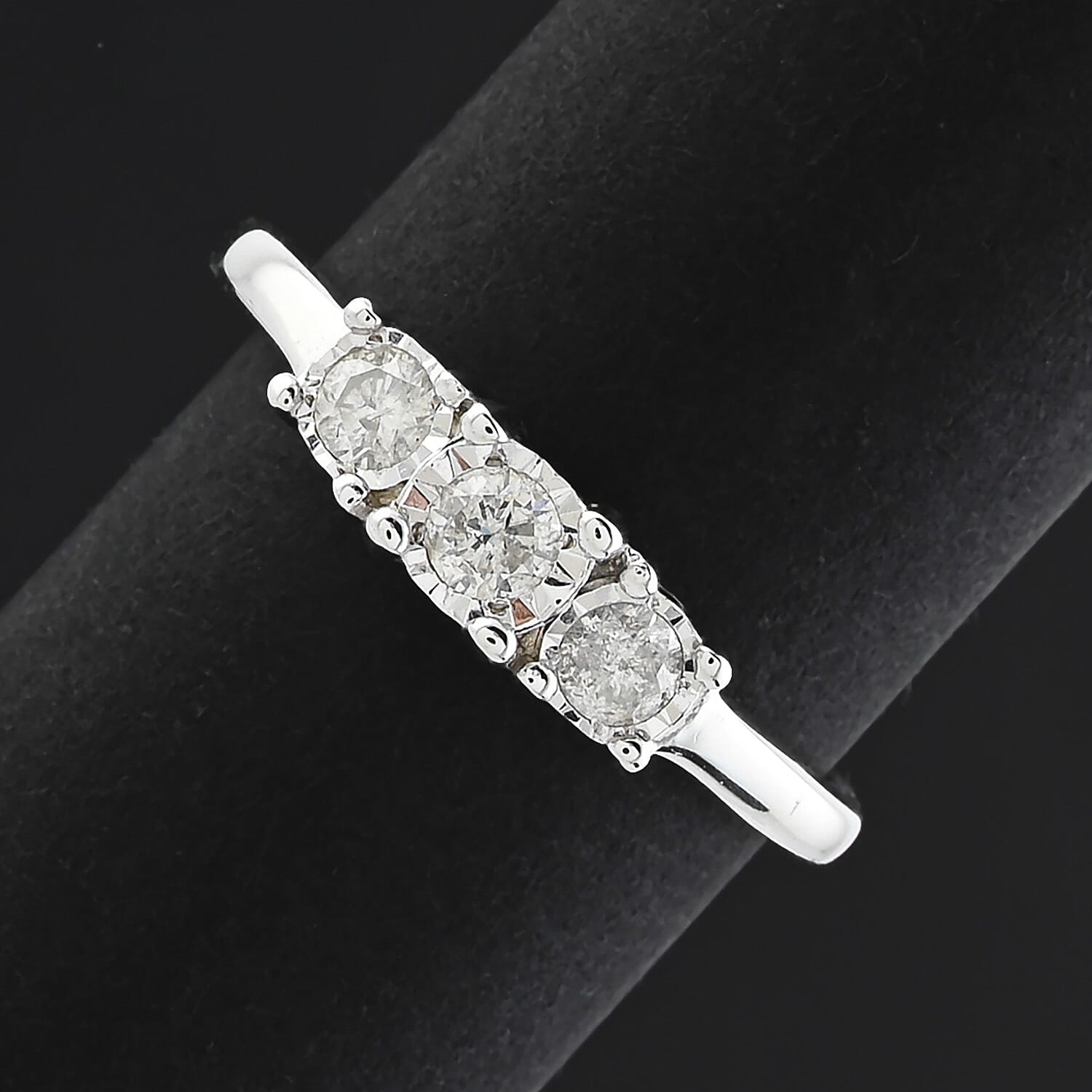 White Diamond 0.25 ctw Ring in Sterling Silver (Size 5.0)