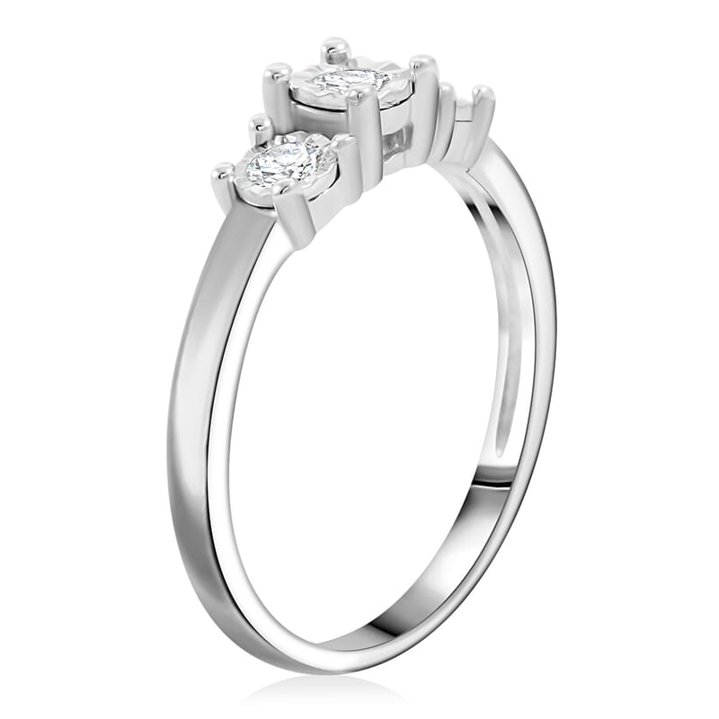 White Diamond 0.25 ctw Ring in Sterling Silver (Size 6.0)