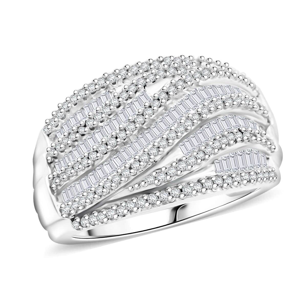 White Diamond 1.00 ctw Ring in Sterling Silver (Size 6.0) image number 0