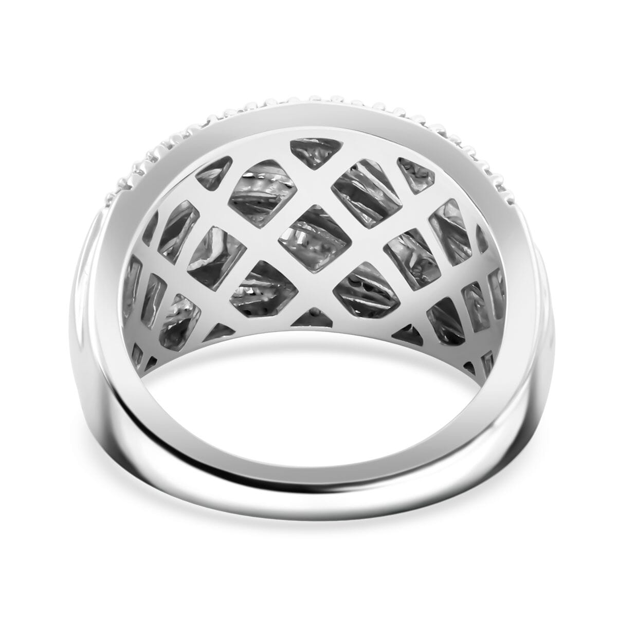 White Diamond 1.00 ctw Ring in Sterling Silver (Size 9.0) image number 4