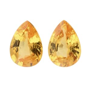 AAAA Madagascar Yellow Sapphire Set of 2 (Pear 7x5 mm) 1.50 ctw